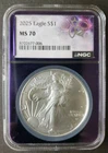 2025 $1 American Silver Eagle Dollar NGC MS70