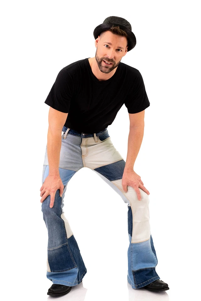 Comycom Herren Jeans Schlaghose Patchwork STAR BIRDY - Bild 3 von 4