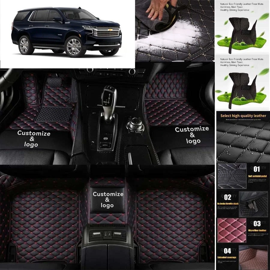 For Chevrolet Tahoe Car Floor Mats Carpets Cargo Liners Custom All Weather - Image 4 of 4