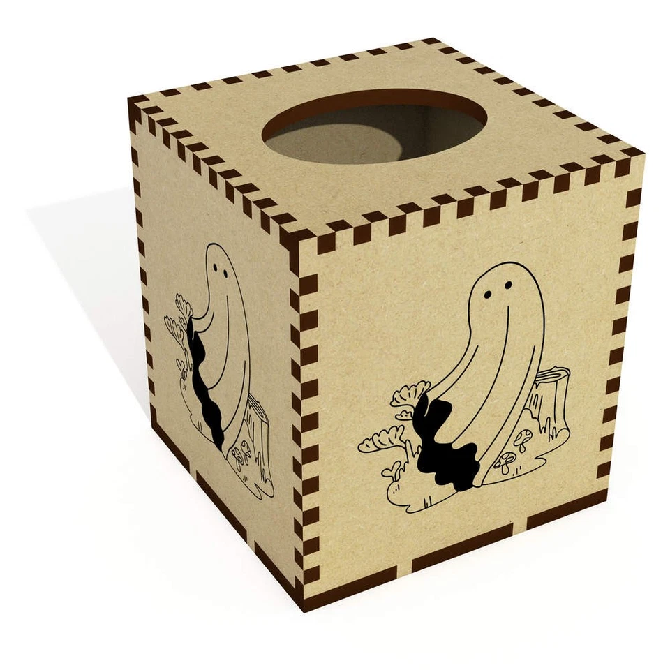 Square 'Ghost In The Woods' Wooden Tissue Box Cover (TB00069912) - Image 1 of 1