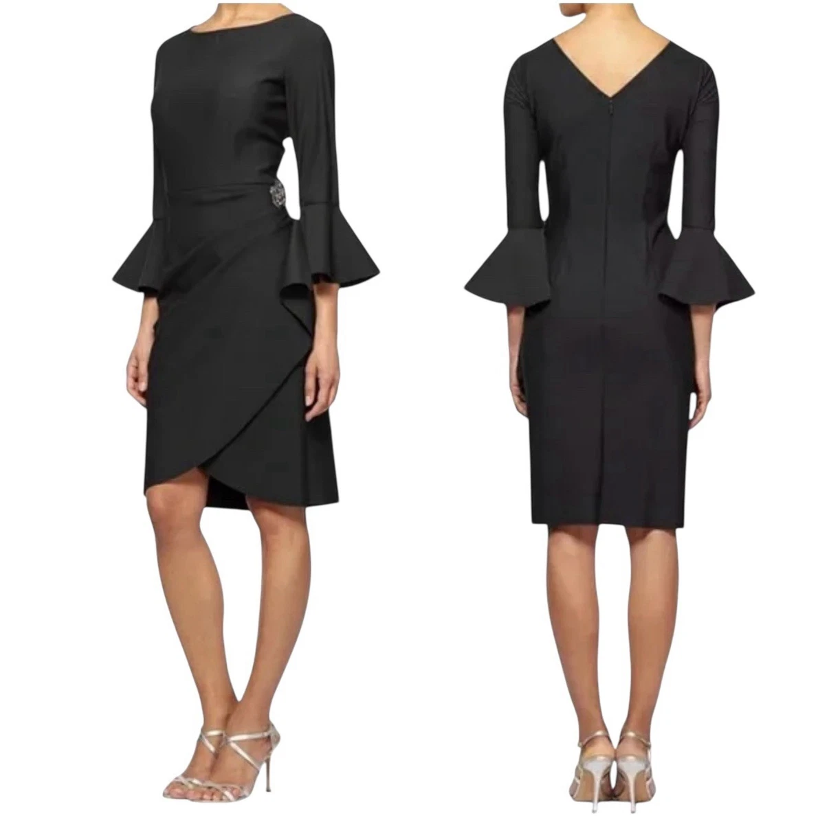 Alex Evenings 3/4 Sleeve Sheath Solid Dresses for Women for sale | eBay