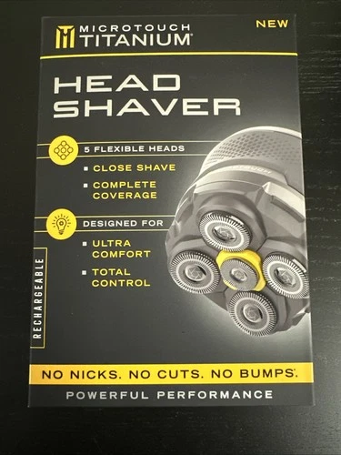 Microtouch Titanium Head Shaver - 5 Flexible Heads, Rechargeable [NEW]