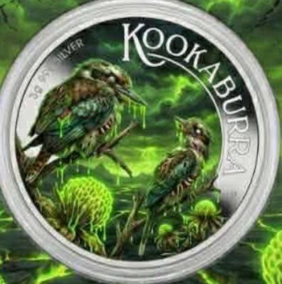 2026 Zombie Kookaburra Edition 3g .999 Colorized Silver art medal