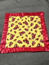 Curious George Firefighter Flannel Baby Boy Reversible Lovey BLANKET NEW