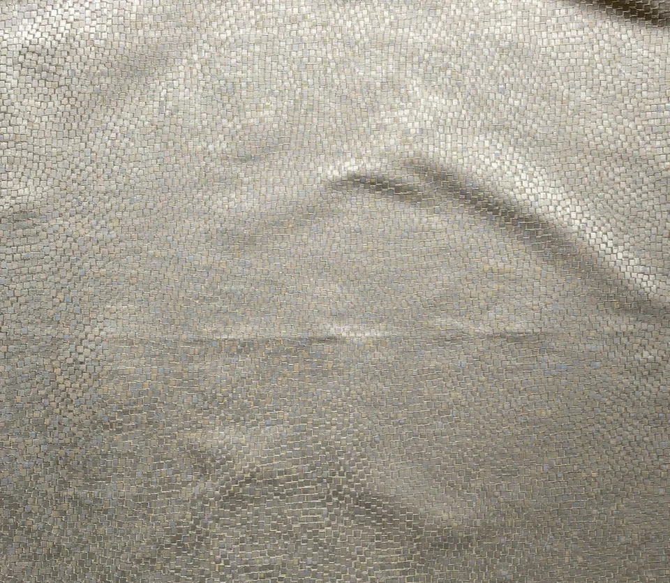 Remanente de tela de diseñador Kravet Couture deslumbrante de alta costura de oro blanco 24x24" Foto 3 de 3