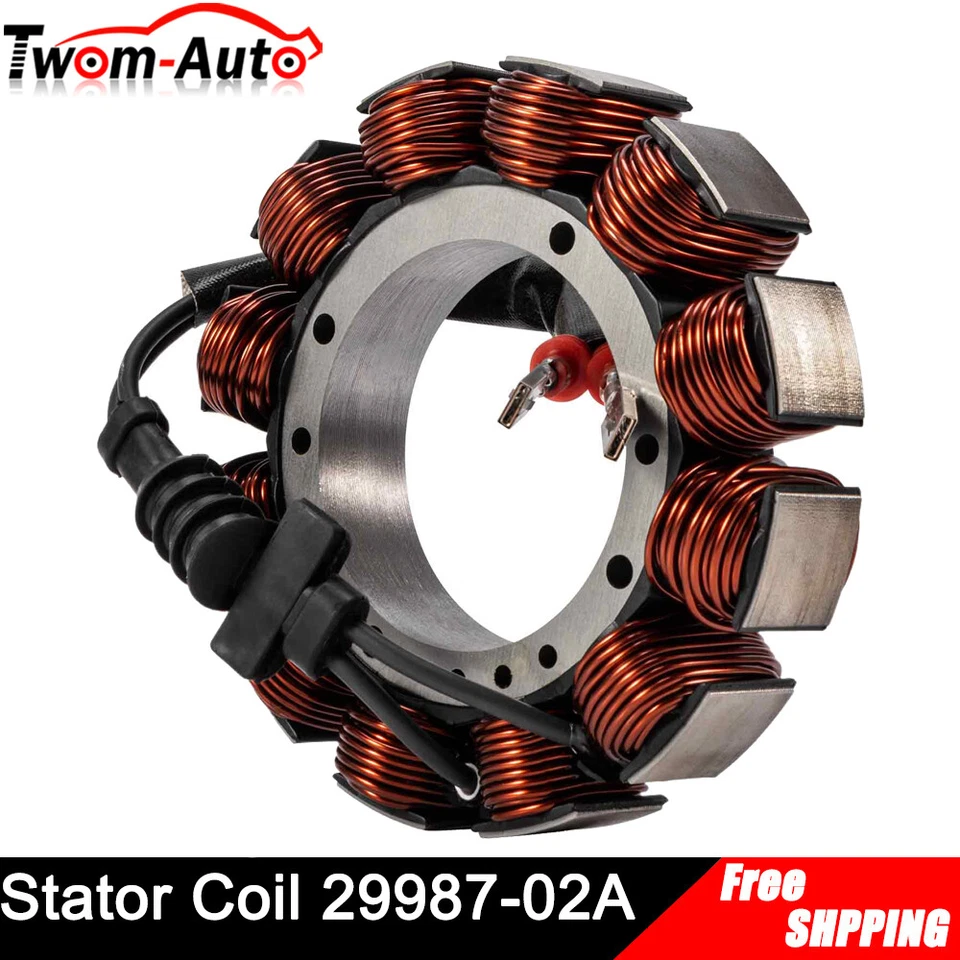 Bobina de estator generador magnético 45 amperios para Harley Road King Electra Glide 2002-2005 Foto 4 de 4