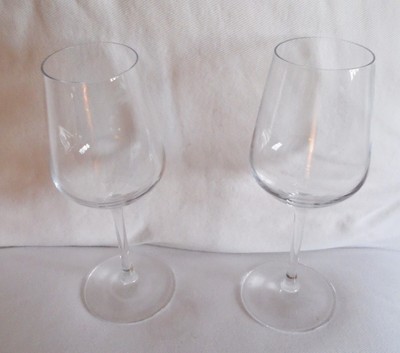 2er Set klare einfache hohe Weingläser 8 cm hoch sehr guter Zustand
