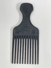 Vintage Goody Black Textured Plastic Pick Hair Lift Comb 6 5/8” Made In USA