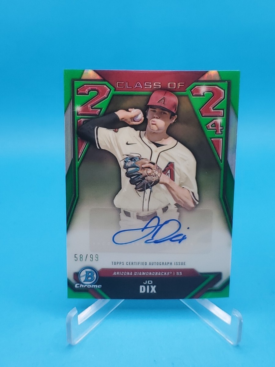 JD Dix 2024 Bowman Draft #C24-JD Class of 2024 Auto - Green 58/99 