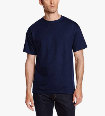Hanes ''beefy'' Doppelpack T-Shirts/marineblau - Large UVP £39,99 KOSTENLOSER UK-VERSAND