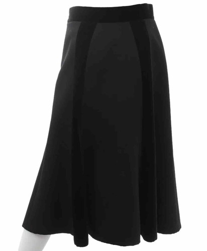 Stunning!ALEXANDER WANG Wool& Velvet-Panelled Midi Skirt.Black.sz 2,Fits Uk 8 - Picture 7 of 7