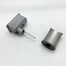 OEM LG Refrigerator Glass Door Handle With Lock Button Assembly Silver/Dark