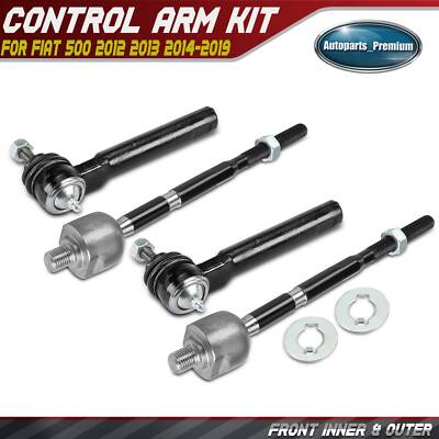 4x Front Inner & Outer Tie Rod End for Fiat 500 2012-2019 68105871AA 68111382AA