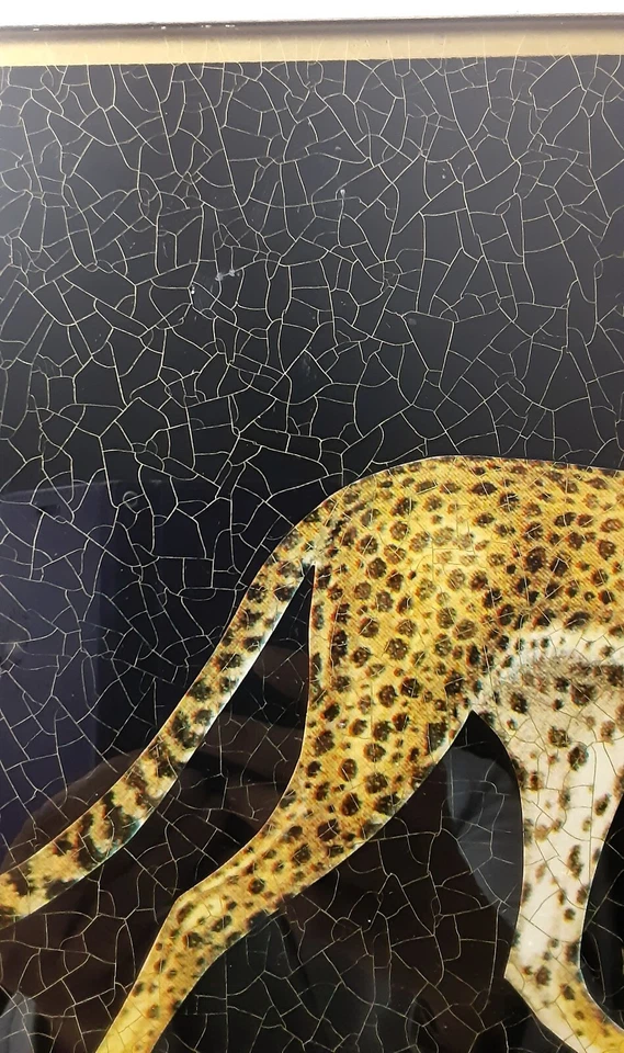 Mantel individual de vidrio de safari africano que representa al guepardo al acecho - 15" x 11" Foto 4 de 4