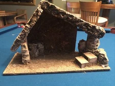 Vintage Italy Wood Nativity Musical Manger Silent Night Fontanini