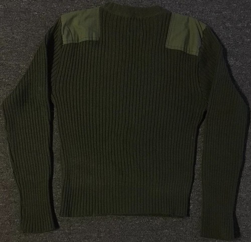 Vtg 90s Army Service Wool Knit Sweater 40 Military Marines USMC Grunge 80s USA - Picture 3 of 10