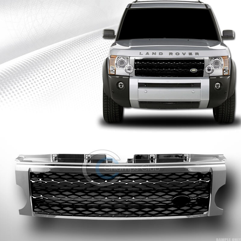 For 05-09 Land Rover LR3 Discovery 3 Chrome/Blk Honeycomb Mesh