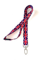 England Union Jack Lanyard with Metal Clip for Badge ID & Safety Break Clip