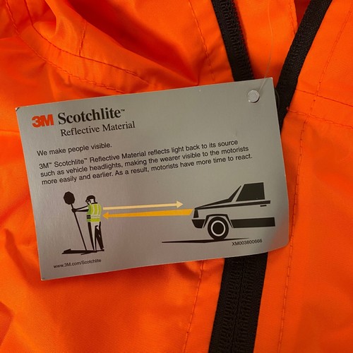 VEA Hi Vis Rain Jacket 3M Reflective Safety Workwear Coat Orange Men's 6XL NWT - Picture 5 of 13