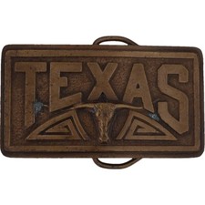 Texas Ft Worth Dallas Houston Austin Longhorn Atm Aggies 70s Vintage Belt Buckle