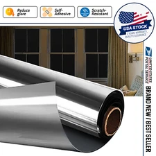 5% VLT Uncut Roll Window Mirror Black Chrome Tint Film Car Home Office Glass