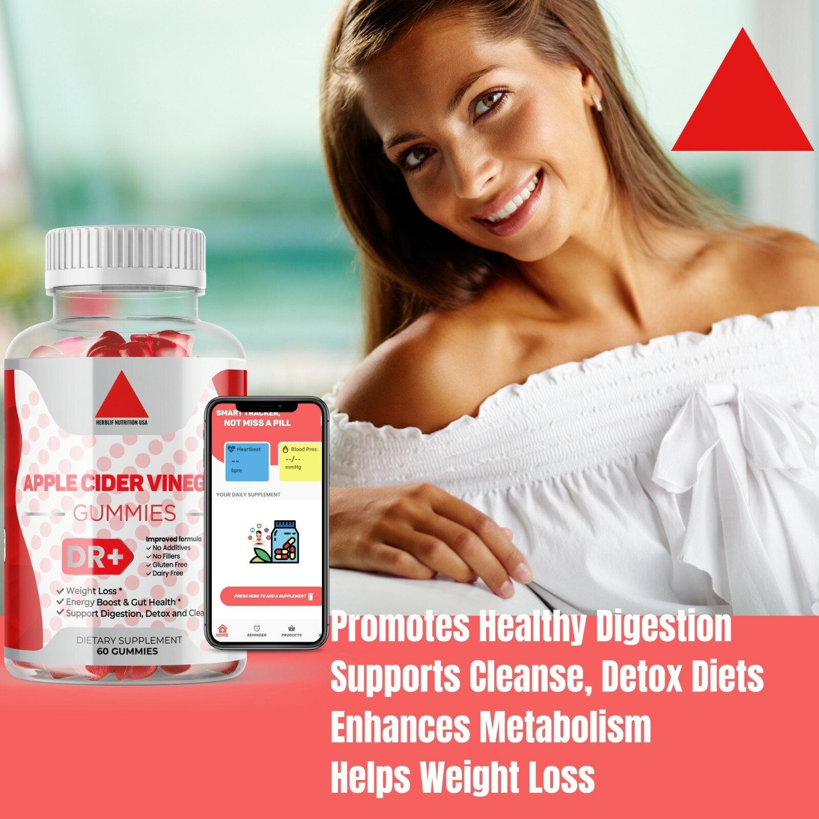 Weight Loss Apple Cider Vinegar Fat Burner ACV Keto Diet Supplements