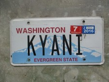 Washington 2016 targa vanità # KYANI