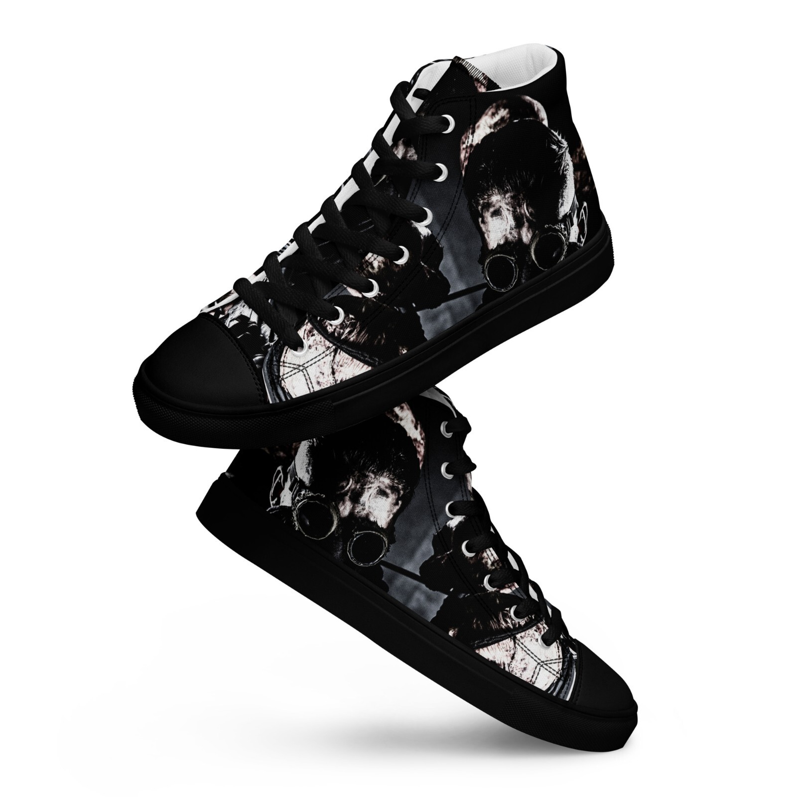 Skull Guard Sneakers Men High Top UVelsi Canvas Darkoo Edition
