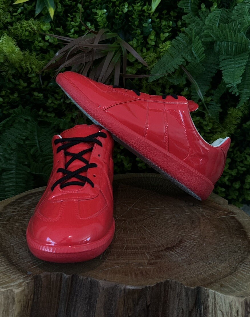 Maison Margiela Replica Lace-Up Sneakers 'Red Patent' S37WS0582P4487 image 9