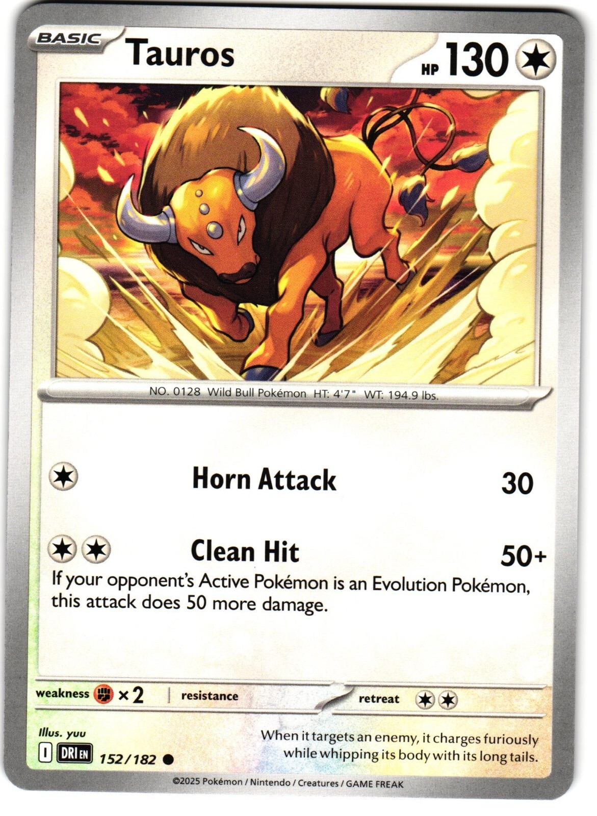 Tauros 152/182 Pokemon SV: Destined Rivals