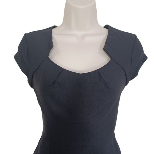 Vestido Mystic Junior Peplum Estilo Lápiz Talla L Color Negro Manga Gorra Cremallera - Imagen 6 de 19