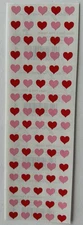  Mrs. Grossman's Vintage Mini Micro Hearts Heart Stickers Red + Pink 1 Strip