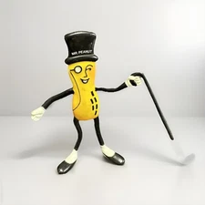 1991 MR. PEANUT Rubber Bendy Planters Lifesavers Co. Bendable Figure 5.5” Tall