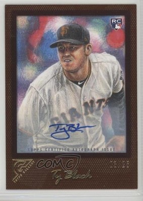2017 Topps Gallery Orange Auto /25 Ty Blach #103 Rookie Auto RC 00jz