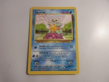 Squirtle Base Set Pokemon Card Played