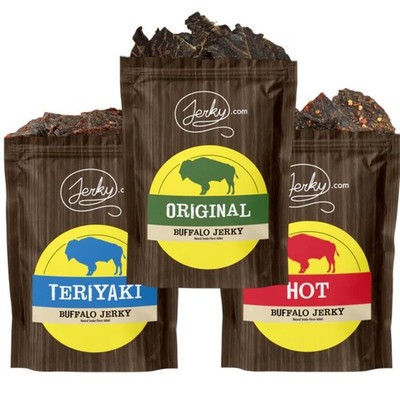 Jerky.com Exotic Buffalo Jerky Sampler - Wild Game Meat Snacks, Exotic Snacks...