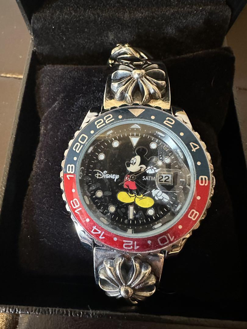 Disney Another Heaven Mickey Mouse Silver 925 GMT Clip Bracelet Watch