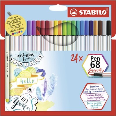 STABILO Pinselstift Pen 68 brush 24er Karton-Etui