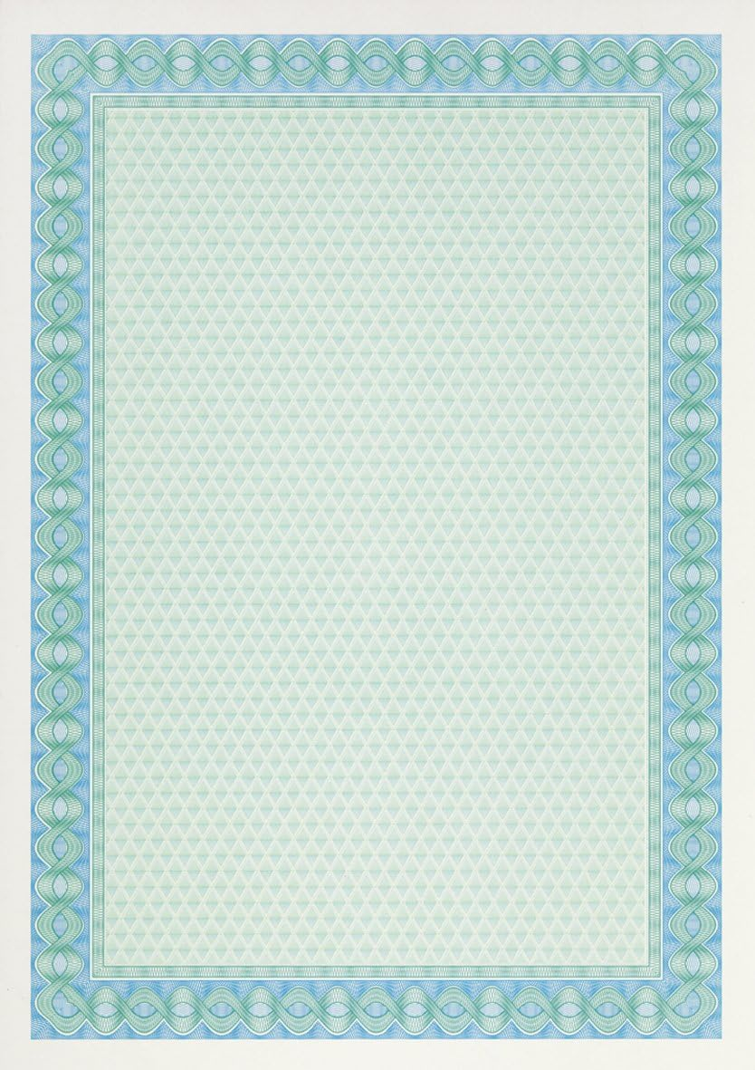 Premium Certificates Watermarked 115Gsm A4 Turquoise Blue Ref DPDSD1052 [Pack of