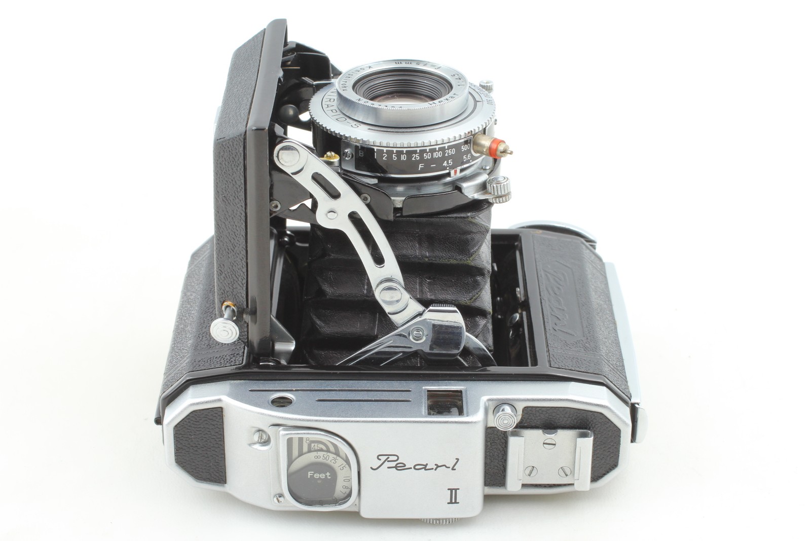 [MINT w/case]Konica Pearl II Rangefinder Film Camera Hexar 75mm f/4.5 From JAPAN