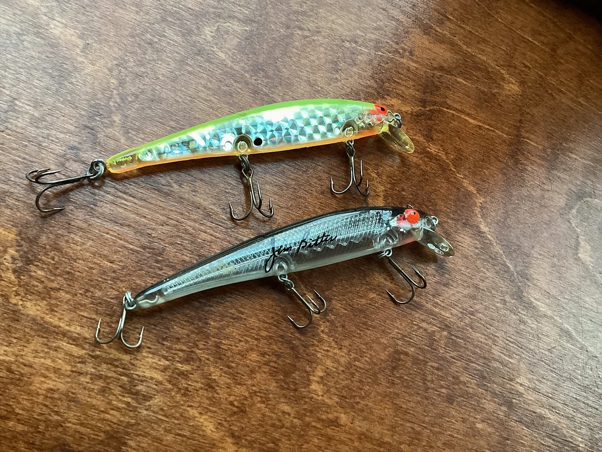 Vintage Bomber Model A 6a Screwtail Crankbait, Fire Tiger & Mirror Shad