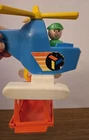 Vintage Fisher Price Little People Helicopter Pilot And Cargo Crate