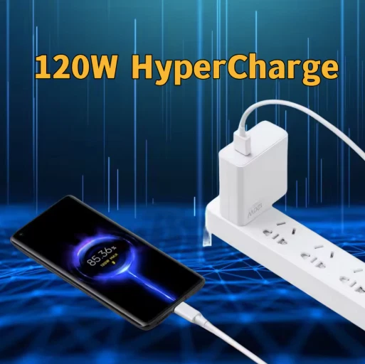 Xiaomi 120W Turbo Fast Charging Charger EU + USB-C Cable - Free Shipping - Immagine 4 di 4