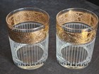 Set of 2 Culver Tyrol 22k Gold Double Old Fashioned Lowball Rocks Glasses — photo 3