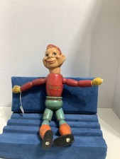 VINTAGE 13" HOWDY DOODY VINTAGE WOODEN SEGMENTED DOLL 1950S CIRCA