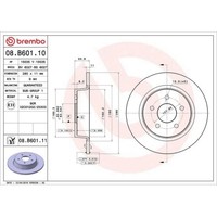 Bremsscheibe Brembo 08.B601.11 Prime Line - Uv Coated FüR Ford Ford Usa