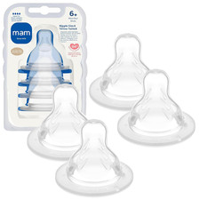 Baby Bottle Nipples Extra Fast Flow Size 4, for 6 Month Babies, Skin Soft BPA F