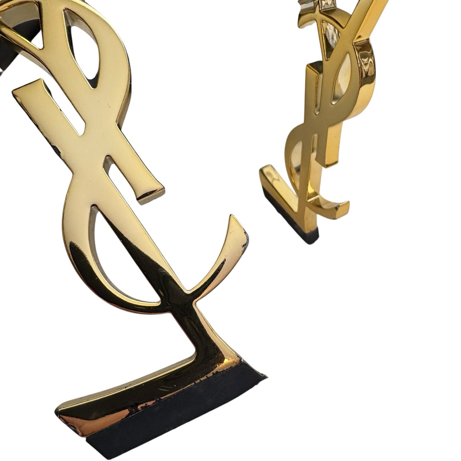 Saint Laurent Opyum YSL Heel Black Patent Pumps 37 US 7 thumbnail 15