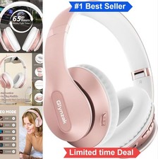 Wireless Bluetooth Headphones Over Ear 65H Playtime HiFi Stereo 6EQ Modes