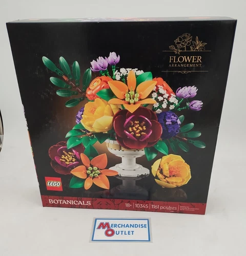 LEGO Botanicals 10345 Flower Arrangement 1161pc Adult 18+ Home Decor Gift Set